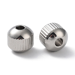 303 perline in acciaio inossidabile, rondelle, colore acciaio inossidabile, 8x7.5mm, Foro: 2.5 mm