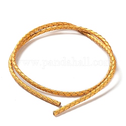 Плетеный кожаный шнур, золотые, 3 мм, 50 ярдов / пачка