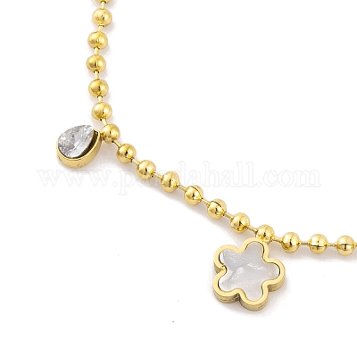 Ионное покрытие (ip) 304 нержавеющая сталь цепи браслет на ногу AJEW-H148-10B-G-1