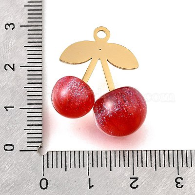 Подвески из акрила из нержавеющей стали 304 STAS-E549-01G-02-1