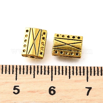 Сплавочные овальные бусины тибетского стиля  TIBE-L008-09AG-1