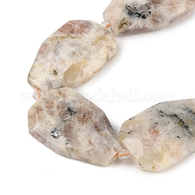 Натуральный Sunstone бисер пряди G-P548-B13-01-1