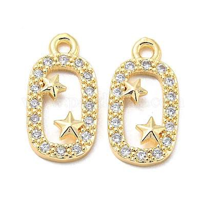 Латунные микро проложить кубического циркония подвески KK-H460-07G-1