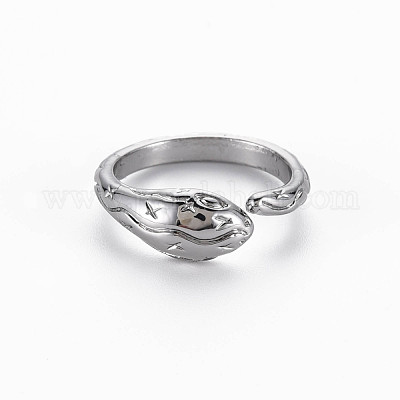 Кольца манжеты из сплава с покрытием в форме змеи RJEW-Q163-024B-RS-1