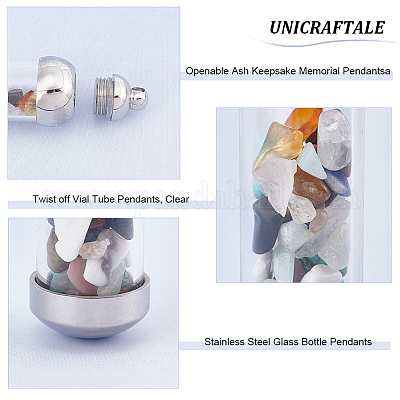 2 шт. подвески в виде стеклянных бутылок из нержавеющей стали 304 STAS-UN0044-69-1