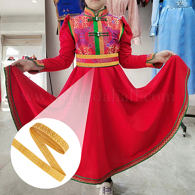 10 ярд полиэстеровой филигранной ленты в этническом стиле OCOR-FG0001-53A-1