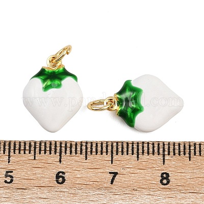 Латунные эмалевые подвески с фруктами KK-I377-04G-A-1