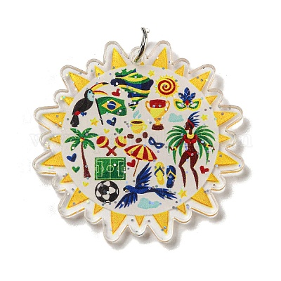 Печатные акриловые подвески OACR-G030-02E-1