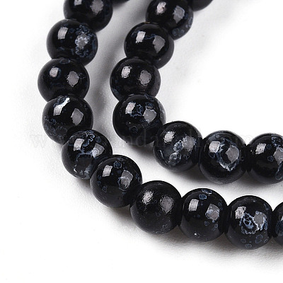 Выпечка окрашенные стеклянные бусины пряди X1-DGLA-N003-4mm-A10-1