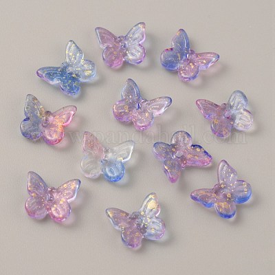 Perles de lampwork de sable doré faites à la main&nbsp;LAMP-WH0001-11F-1