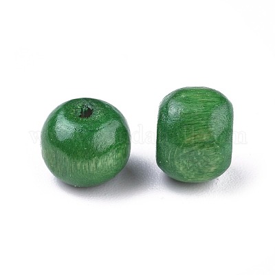 Крашеные натуральные деревянные бусины WOOD-Q006-8mm-05-LF-1