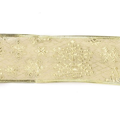 Снежинка узор хлопковая лента DIY-P012-01B-02-1