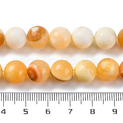 Естественный желтый нефрит бисер нитей&nbsp;LS-G-F591-17-10MM-1