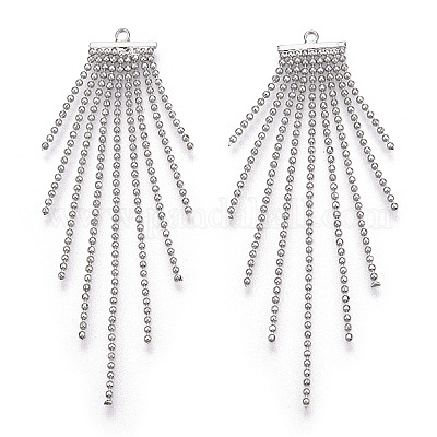 Латунь кисточкой большие кулоны X-KK-T038-132P-1