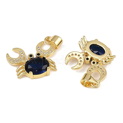 Латунные микро проложить кубического циркония подвески KK-A257-18G-1