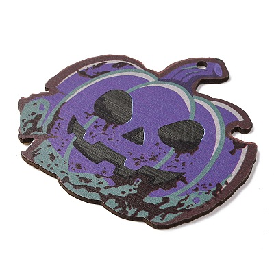 Большие деревянные подвески с принтом в стиле Хэллоуина WOOD-I016-01J-1