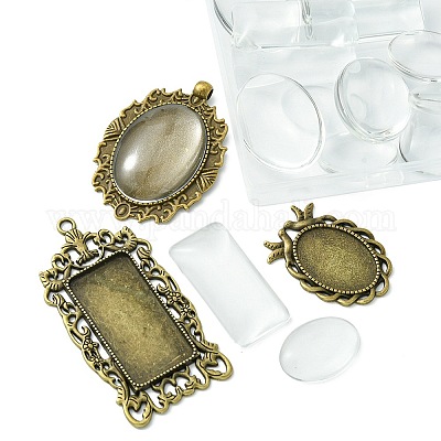 Винтажный набор для изготовления пустого кулона своими руками DIY-FS0005-28-1