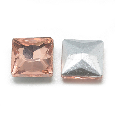 Заостренные заднее стекло горный хрусталь кабошоны RGLA-T027-10x10mm-06-1