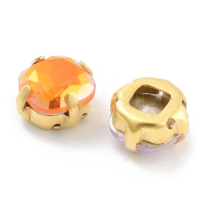 Квадратный опал пришиваем стразами RGLA-G024-07B-G-1