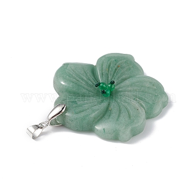 Естественный зеленый авантюрин большие кулоны G-B040-01P-06-1