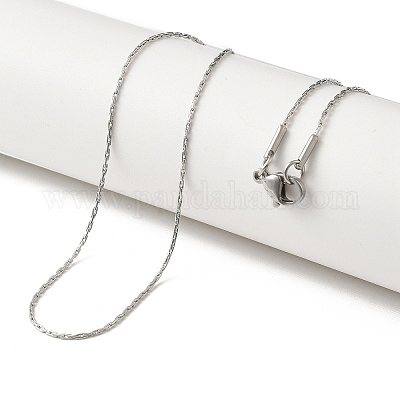 Устойчивые к потускнению модные унисекс 304 нержавеющая сталь бостон звено цепи ожерелья NJEW-L043-51P-1