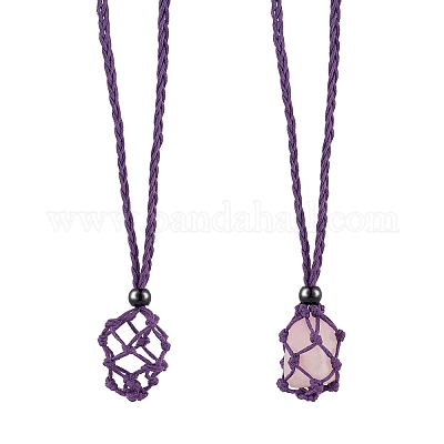 Плетеные шнуры из вощеной хлопчатобумажной нити макраме мешочек изготовление ожерелья AJEW-SW00022-08-1