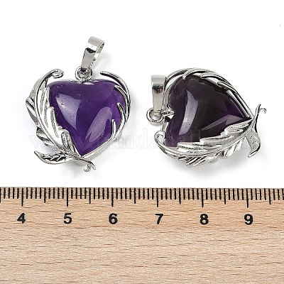 Natürlichen Amethyst Edelsteinanhänger&nbsp;G-Q025-01P-04-1