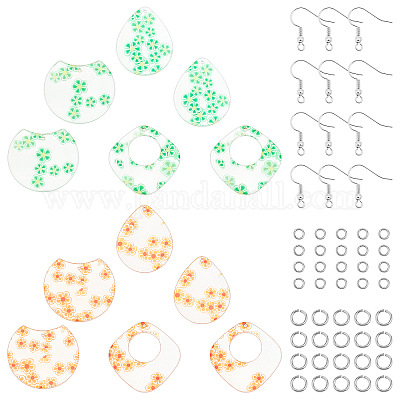 Wholesale SUNNYCLUE DIY Cellulose Acetate(Resin) Earring Making Kits 