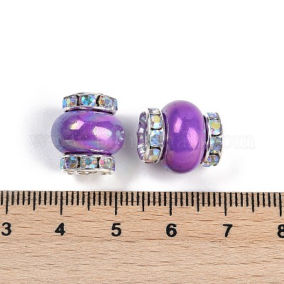 Бусины из смолы с латунными стразами рондель KK-H490-05P-1