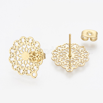 Фурнитура для сережек-гвоздиков из нержавеющей стали 304 STAS-S079-34A-1