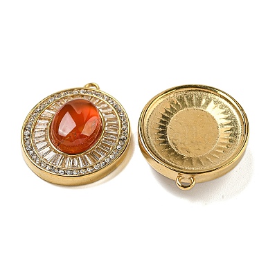 Овальные подвески из натурального сердолика (окрашенные и нагретые) STAS-L080-010G-01-1