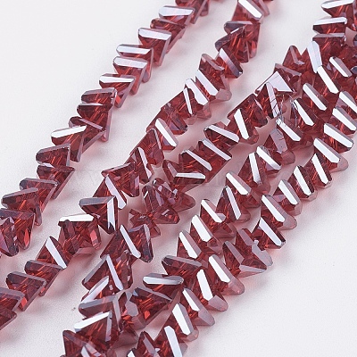 Стеклянные бусины с гальваническим покрытием  EGLA-J145-6mm-PL06-1