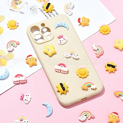 30шт 10 стиля непрозрачные кабошоны из смолы CRES-YW0001-27-1