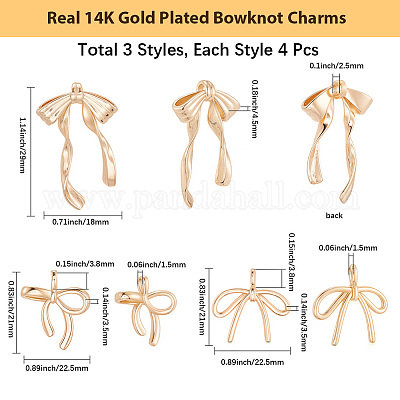 12шт 3 стиля латунные подвески KK-BBC0020-27-1