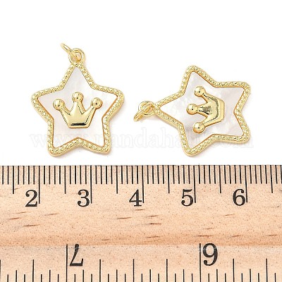 Подвески из латуни из натуральных ракушек KK-L239-036G-1