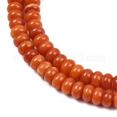 Окрашенные природные белый нефрит бисер пряди G-G107-A26-01-1