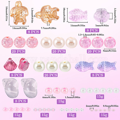 Прозрачные стеклянные бусины смешанного стиля GLAA-SC0002-21B-1