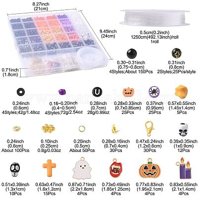 Набор для самостоятельного изготовления браслетов на тему Хэллоуина DIY-FS0009-82-1