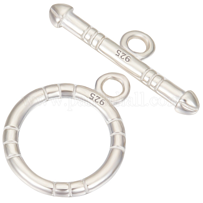 2 set di 925 fermagli a barilotto in argento sterling&nbsp;STER-BBC0005-45S-1