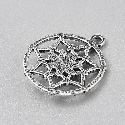 Подвески из синтетической бирюзы в тибетском стиле с паве PALLOY-CJC0025-01AS-E-1