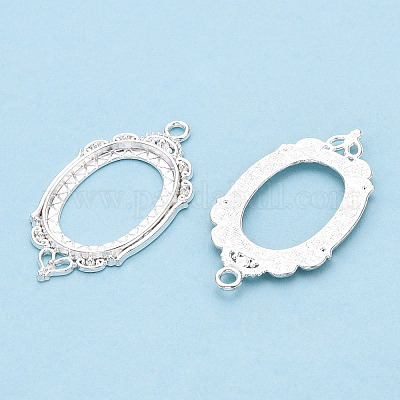 Настройки кабошона из цинкового сплава PALLOY-WH0001-35S-1