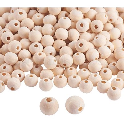 Unfinished Wooden Beads Bulk Natural Round Spacer Wood Crafts