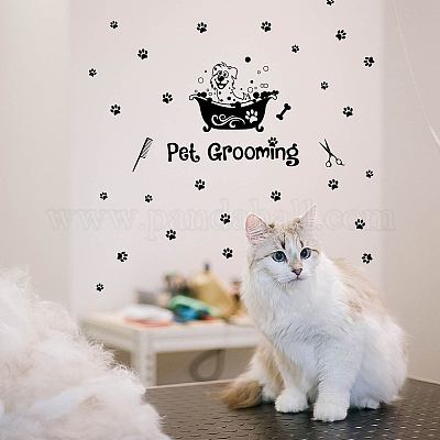 Dog grooming wall clearance decals