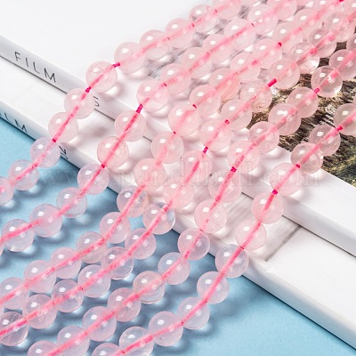 Природного розового кварца нитей бисера X-G-C076-8mm-3-1