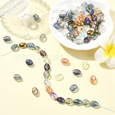 100шт 10 цвета гальванические стеклянные бусины EGLA-CJ0001-26-1