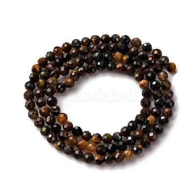 Естественно тигровый глаз шарик нити G-L629-B02-3mm-1