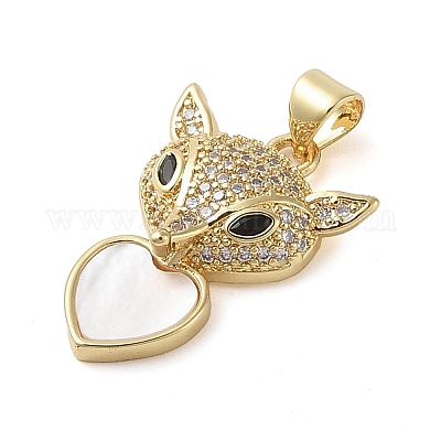 Латунные микропаве прозрачные подвески с фианитом KK-I712-56B-G-1