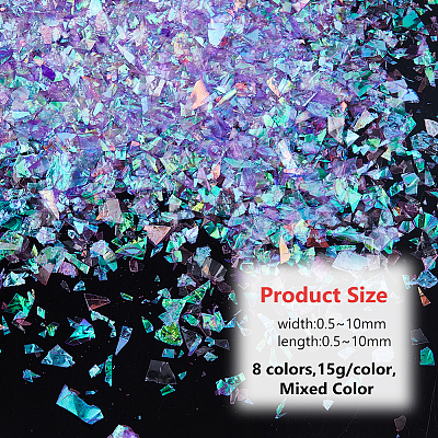 120 г 8 цвета блестки для нейл-арта с животными MRMJ-DC0001-15-1