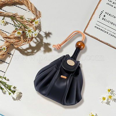 Кошельки для монет из коровьей кожи с завязками&nbsp;AJEW-WH20049-45C-1