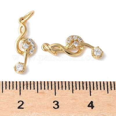 Латунные микропаве прозрачные подвески с фианитом KK-H449-85D-G-RS-1